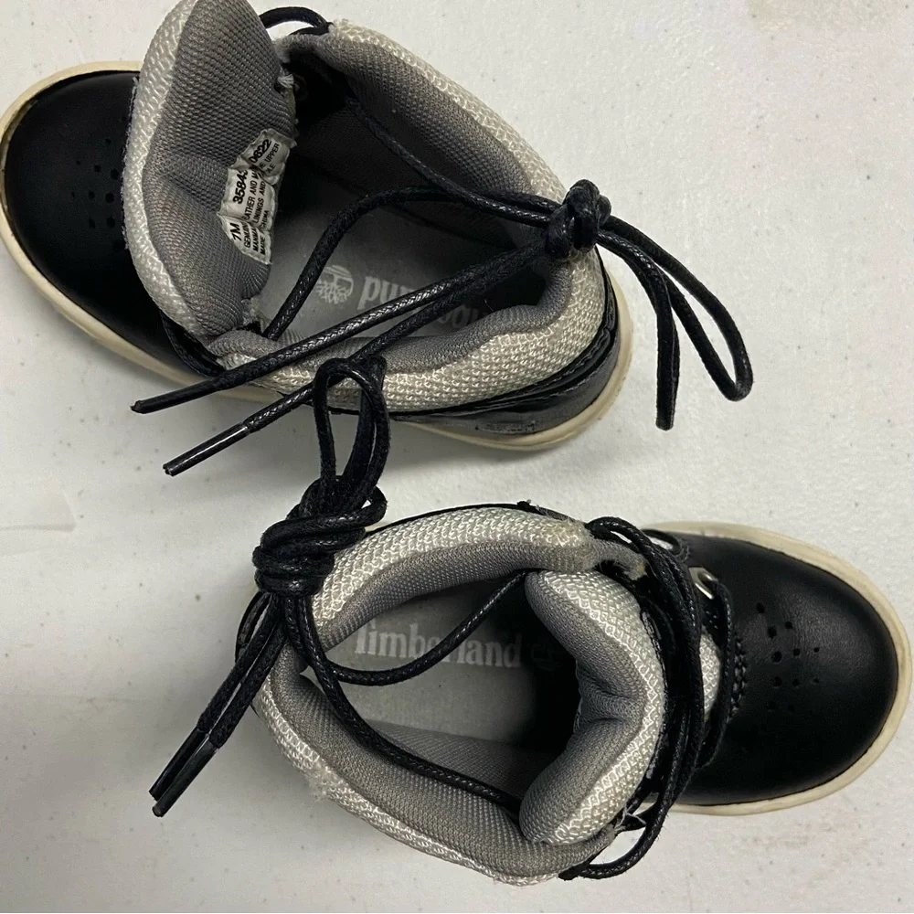 Timberland Infant Toddler Field Boots Grey Black Sz 7 Unisex Waterproof Boot Boy - Picture 2 of 10